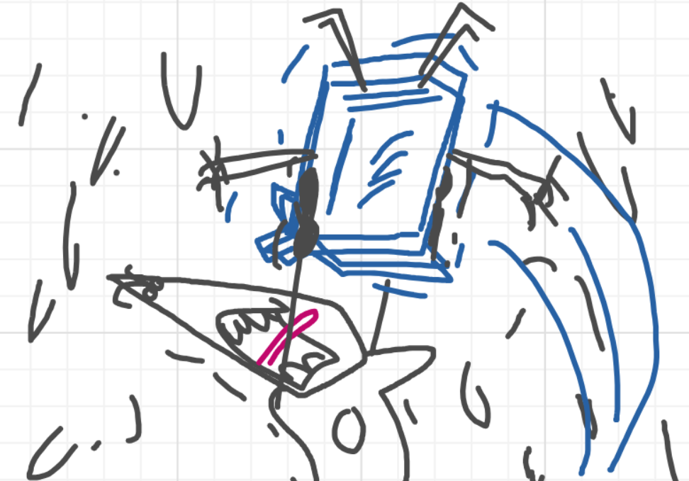 A panel from I've Been Everywhere, Man, episode nine of the Board Boards object show by Furretwalk/WalkingFurret.